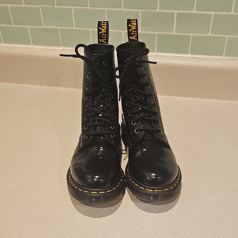 Dr. Martens Black Leather Women's Boots